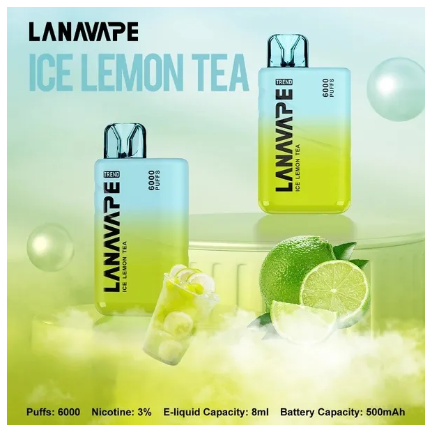 Lana拉娜拋棄式一次性電子煙|Lana Bar BC6000 Puffs|檸檬茶