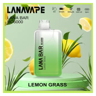 Lana拉娜拋棄式一次性電子煙|Lana Bar BC6000 Puffs|檸檬草