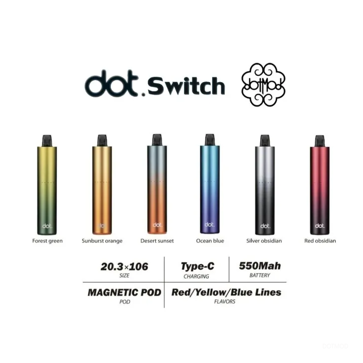 DOTMOD佩特里電子煙DOT SWITCH單桿主機拋棄式煙彈